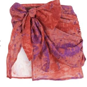 NWT Selia Richwood Red Tie Dye Skirt Sz XS